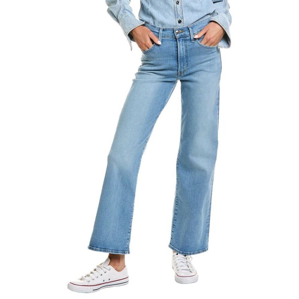 Madewell Womens  The Wide Leg Coastal Blue Wash Jean, Blue